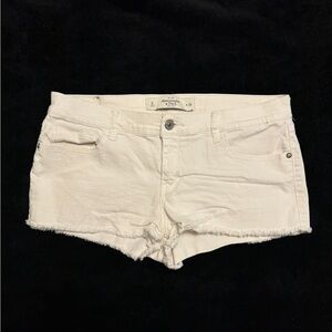 A&F White Low Rise Shorts